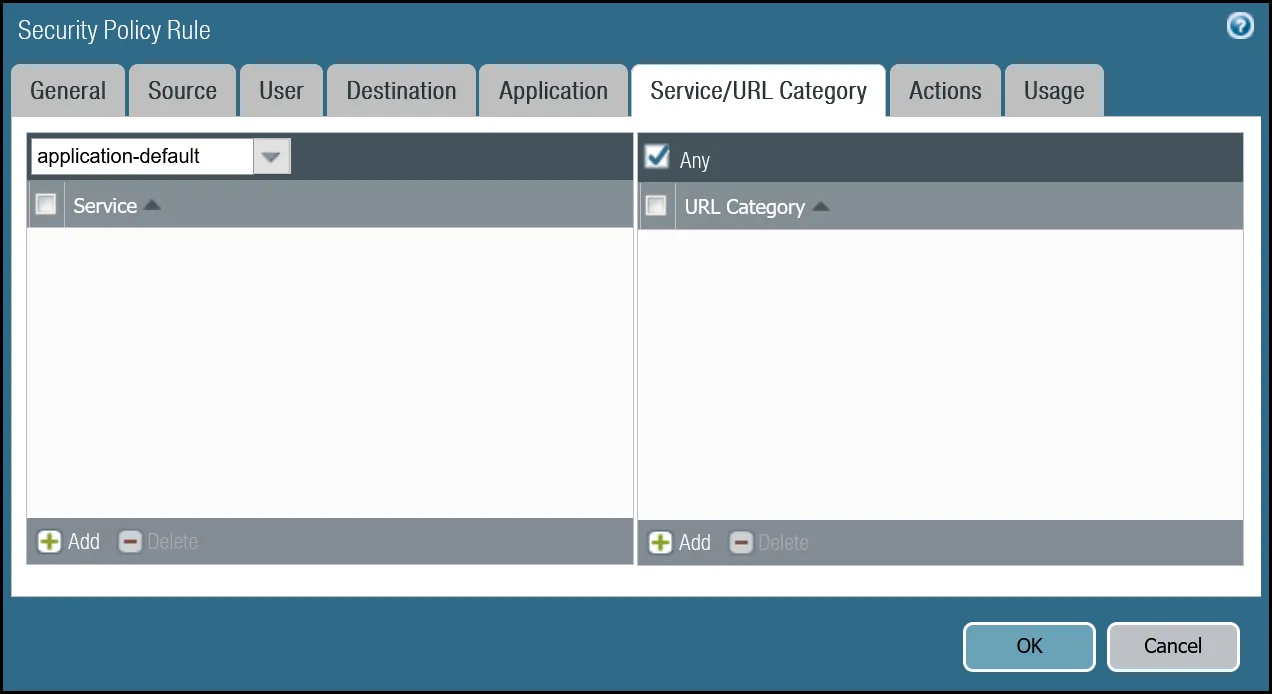 Trust to MWAN Egress - Services/URL Categories