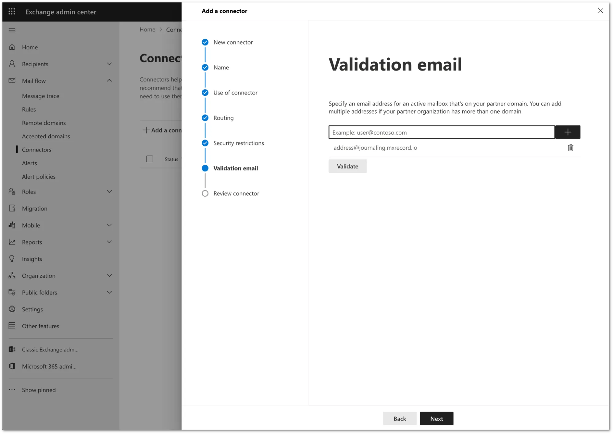 Validate the connector