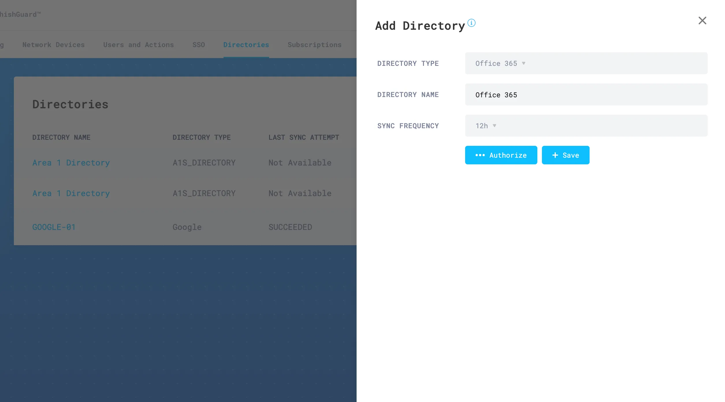 Add the appropriate details to the configuration panel